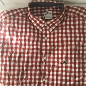 MENS LACOSTE BUTTON SHIRT